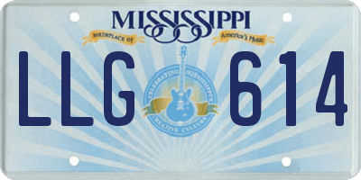 MS license plate LLG614