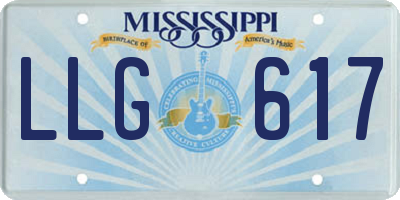 MS license plate LLG617