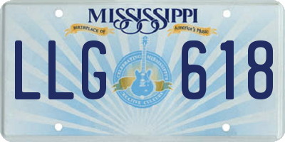 MS license plate LLG618