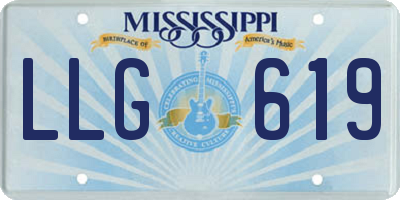 MS license plate LLG619