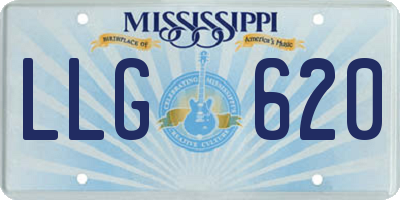 MS license plate LLG620