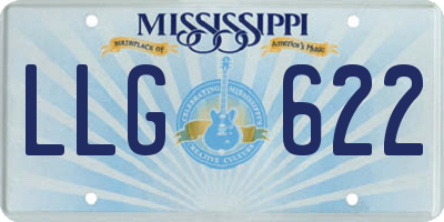 MS license plate LLG622