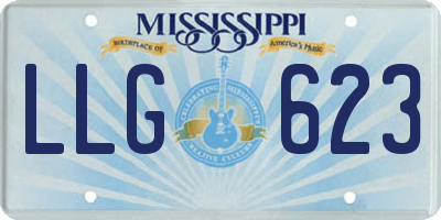 MS license plate LLG623