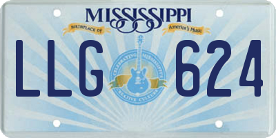 MS license plate LLG624