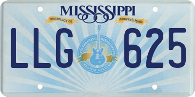 MS license plate LLG625