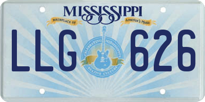 MS license plate LLG626