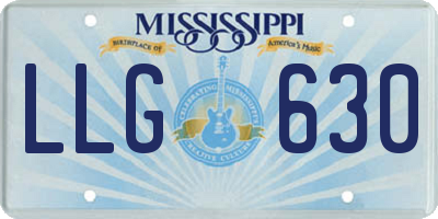 MS license plate LLG630