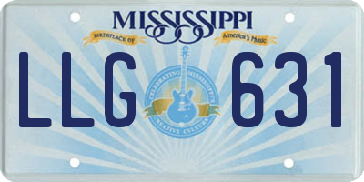 MS license plate LLG631