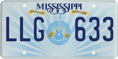 MS license plate LLG633