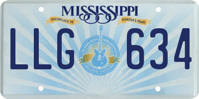 MS license plate LLG634