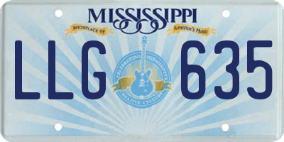 MS license plate LLG635