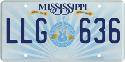 MS license plate LLG636