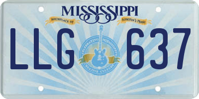 MS license plate LLG637