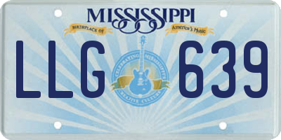 MS license plate LLG639