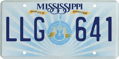 MS license plate LLG641