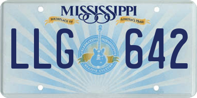 MS license plate LLG642
