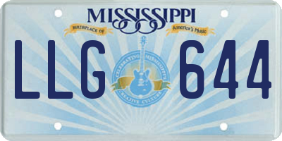 MS license plate LLG644