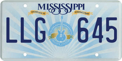 MS license plate LLG645