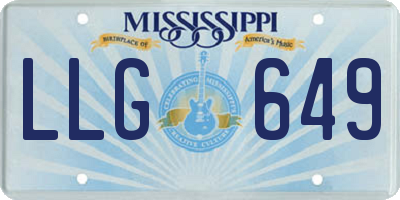 MS license plate LLG649