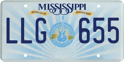 MS license plate LLG655