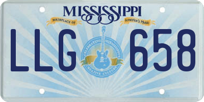 MS license plate LLG658