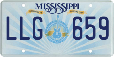 MS license plate LLG659