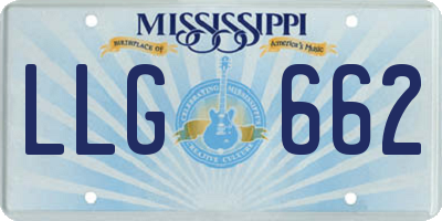 MS license plate LLG662