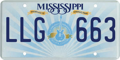 MS license plate LLG663