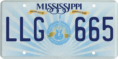 MS license plate LLG665