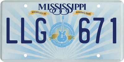 MS license plate LLG671