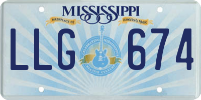 MS license plate LLG674