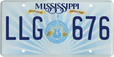 MS license plate LLG676