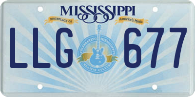 MS license plate LLG677