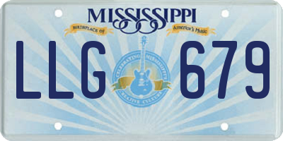 MS license plate LLG679