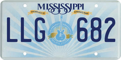 MS license plate LLG682