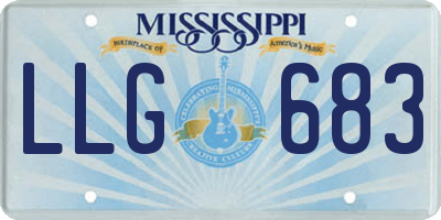 MS license plate LLG683