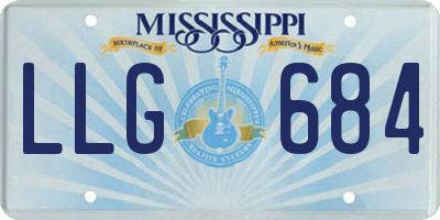MS license plate LLG684