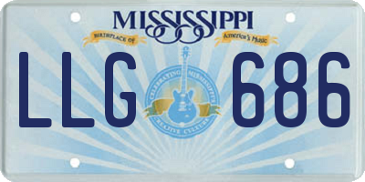 MS license plate LLG686