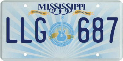 MS license plate LLG687