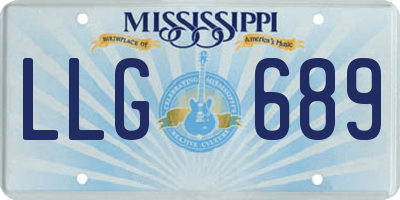 MS license plate LLG689