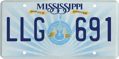 MS license plate LLG691