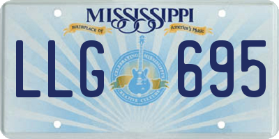 MS license plate LLG695