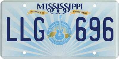 MS license plate LLG696