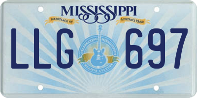 MS license plate LLG697