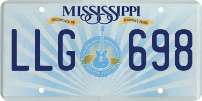 MS license plate LLG698