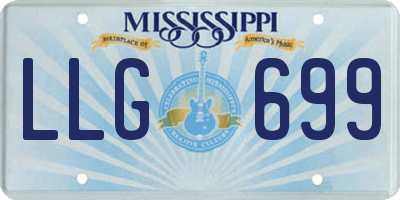 MS license plate LLG699