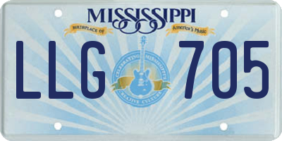 MS license plate LLG705