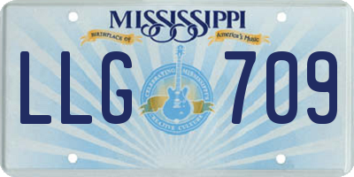 MS license plate LLG709