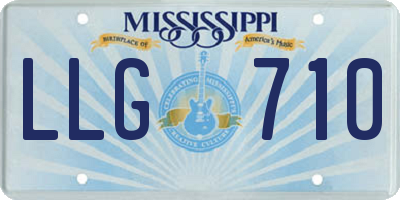 MS license plate LLG710