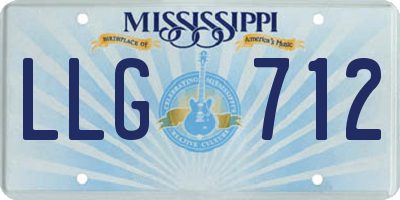 MS license plate LLG712